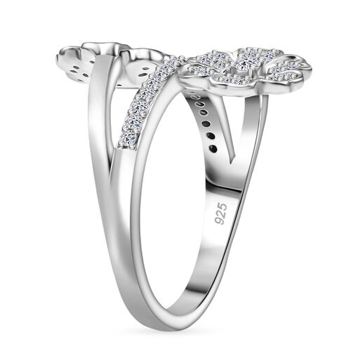 Lab Grown Diamant SI Ring 925 Silber rhodiniert (Größe 21.00) ca. 0,50 ct image number 4