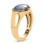 Boulder Opal Triplett Ring 925 Silber vergoldet  ca. 2,11 ct image number 4