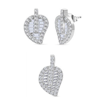 LUSTRO STELLA Zirkonia Anh&auml;nger und Ohrringe