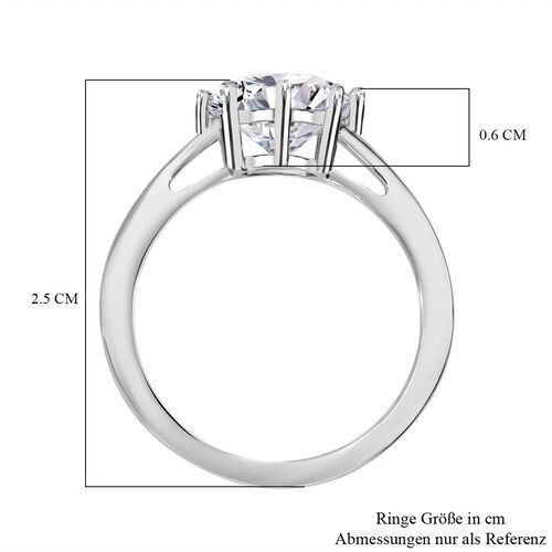 LUXURIANT DIAMOND- SGL zertifizierter VS-EF Labor Oktillionschliff Diamant Ring in 950 Platin - 2 ct. image number 4