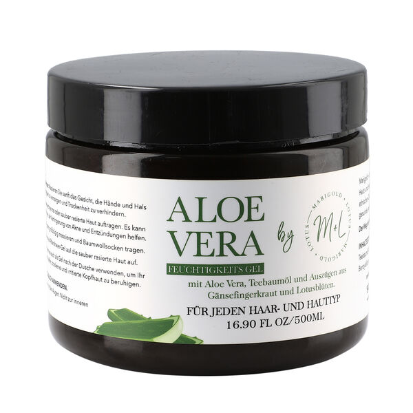 MARIGOLD + LOTUS - Natrliches Aloe Vera Gel fr Haut und Haar, 500ml