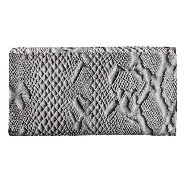 Geldb&ouml;rse aus 100% gepr&auml;gtem Leder mit Pythonmuster und RFID Schutz, Schwarz/Wei&szlig; image number 5