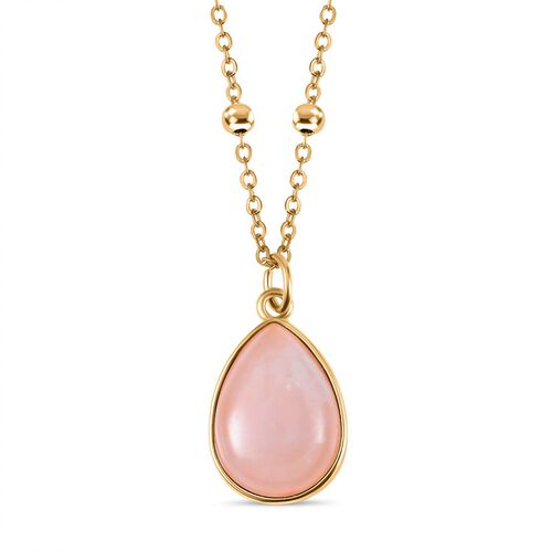 Rosenquarz Anhänger mit Kette, ca. 15.00 ct image number 0