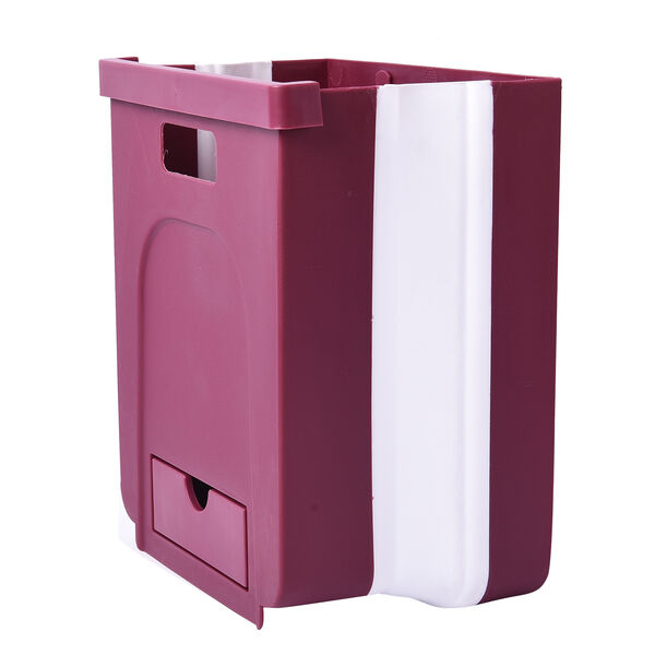 Faltbarer, aufh&auml;ngender M&uuml;lleimer, Kapazit&auml;t 10L, 26x24x10 cm, Lila image number 1