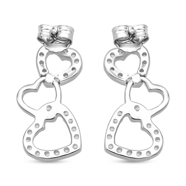 Lustro Stella Weißer Zirkonia Ohrringe 925 Silber rhodiniert image number 3