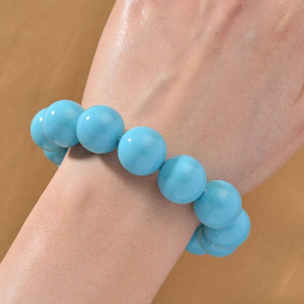 Blauer Muschelkernperle (15-17 mm) Armband flexibles (18.00-19.00 cm) image number 2