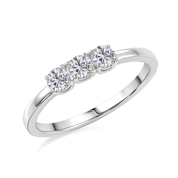 Moissanit Ring, 925 Silber platiniert - 0,71 ct. image number 3