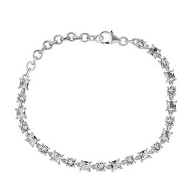 J Francis gefertigt mit SWAROVSKI- Weißes Swarovski Kristall-Armband