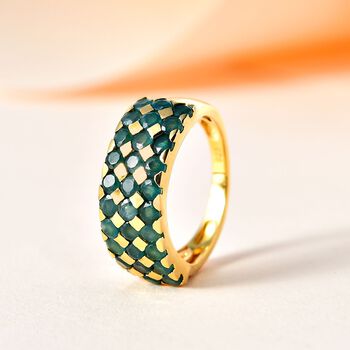 AA Grandidierit Ring, 925 Silber Gelbgold Vermeil (Gr&ouml;&szlig;e 17.00) ca. 2.22 ct