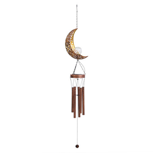Solar Windspiel - Mond, Gold und Schwarz image number 0