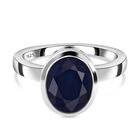 Masoala Saphir (Fissure gefüllt)-Ring, 925 Silber platiniert (Größe 20.00) ca. 4.98 ct