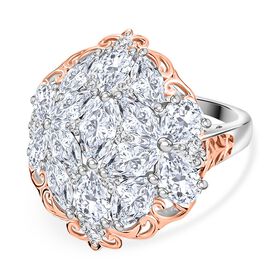 J Francis gefertigt mit SWAROVSKI Zirkonia Ring 925 Silber (Gr&ouml;&szlig;e 21.00)