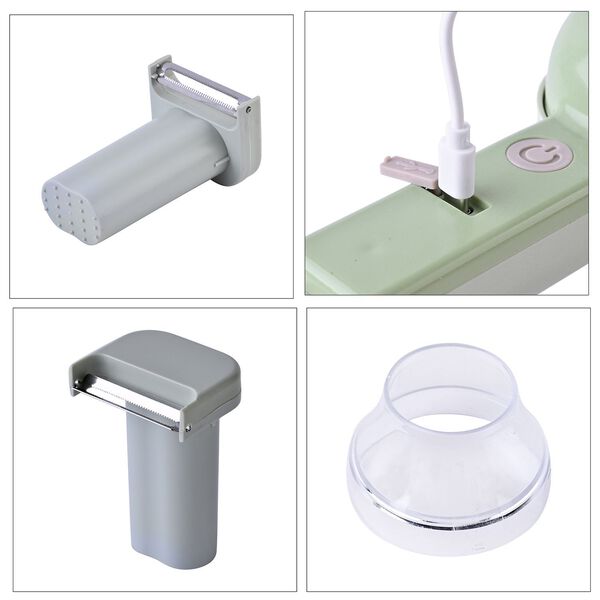 4-in-1 wiederaufladbarer Zerkleinerer mit USB-Kabel, 20,5x9,5x8cm image number 5