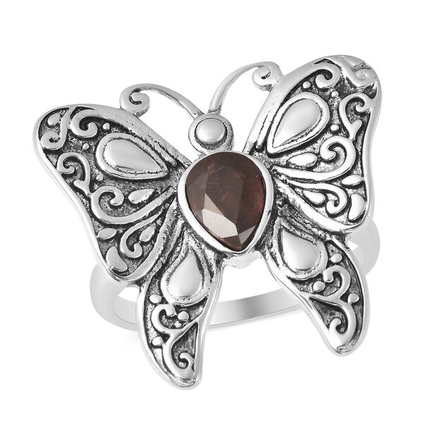 Roter Granat-Schmetterling-Ring - 2 ct. image number 4