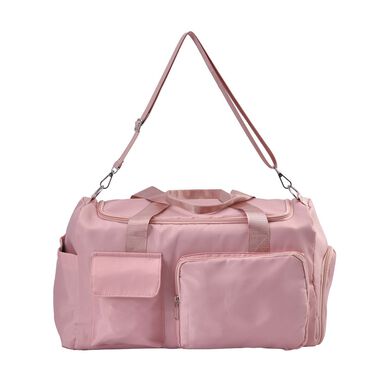 Tasche mit Multifächern aus wasserfestem Nylon, rosa