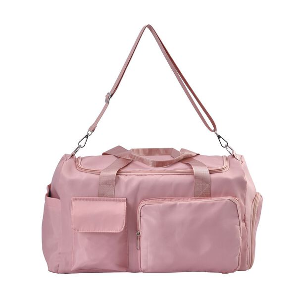 Tasche mit Multifächern aus wasserfestem Nylon, rosa image number 0