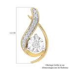 Weißer Diamant Ohrringe 925 Silber vergoldet ca. 0,14 ct image number 4