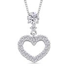 RADIANTA GRA zertifiziert Moissanit (D-VVS) Schmuckset ca. 45 cm 925 Silber rhodiniert ca. 1.05 ct