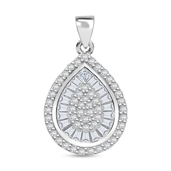 Lustro Stella Weißer Zirkonia Ohrringe 925 Silber rhodiniert image number 0