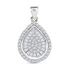 Lustro Stella Weißer Zirkonia Ohrringe 925 Silber rhodiniert
