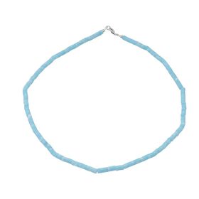 Blauer Howlit Halskette ca. 45 cm 925 Silber ca. 61.00 ct