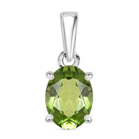 Peridot Anhänger 925 Silber rhodiniert ca. 1.33 ct