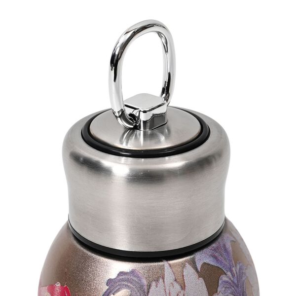 LIVMORE Doppelwandige Edelstahl-Trinkflasche, 260ml, Fisch- und Lotosmuster image number 5