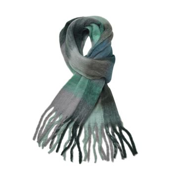 Weicher Karo-Schal, 40x225cm, gr&uuml;n