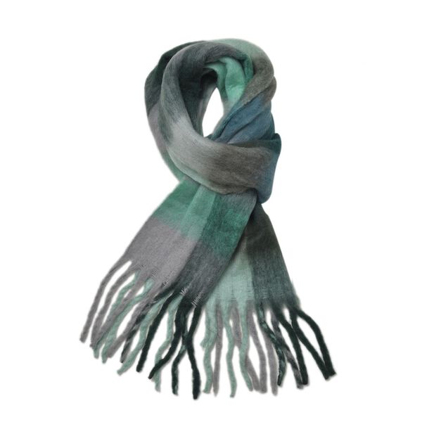 Weicher Karo-Schal, Gr&uuml;n