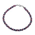 Mehrfarbiges Edelsteine Armband, ca. 19 cm 925 Silber ca. 14.25 ct