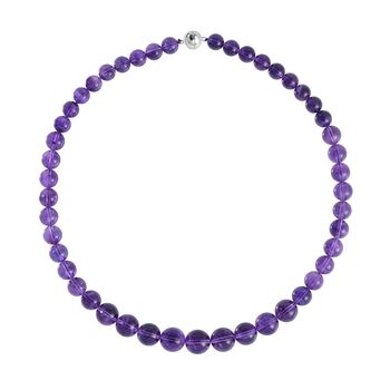 AAA afrikanische Amethyst-Perlen-Halskette, 50cm - 400 ct.