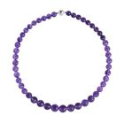 AAA Afrikanischer Amethyst Halskette, (9-13mm), ca. 50 cm 925 Silber rhodiniert ca. 365.00 ct