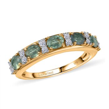 AAA Alexandrit, Lab Grown Diamant Ring 375 Gold (Gr&ouml;&szlig;e 18.00) ca. 1,16 ct