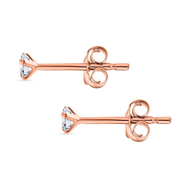 Moissanit Ohrringe 925 Silber ros&eacute;vergoldet ca. 0.25 ct image number 3