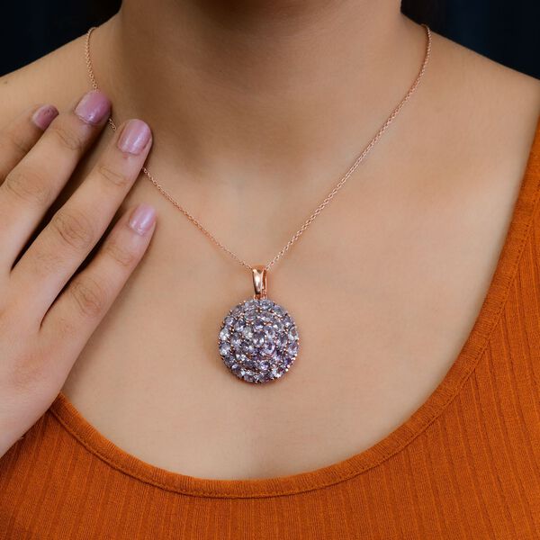 Rose De France Amethyst-Anh&auml;nger mit Kette, 50 cm - 10,82 ct. image number 3