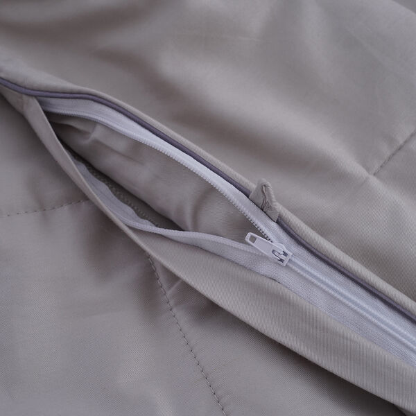 2er-Set Maulbeereseiden-Steppdecke und Kissenbezug, Grau, 155x200 - 40x80 cm image number 3