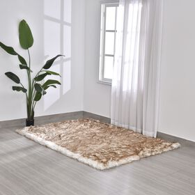 Kunstfell Teppich, Weiss meliert Kunstfell Teppich, Weiss meliert