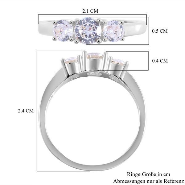 LUSTRO STELLA - Wei&szlig;er Zirkonia-Ring, 925 Silber rhodiniert - 1,75 ct. image number 5