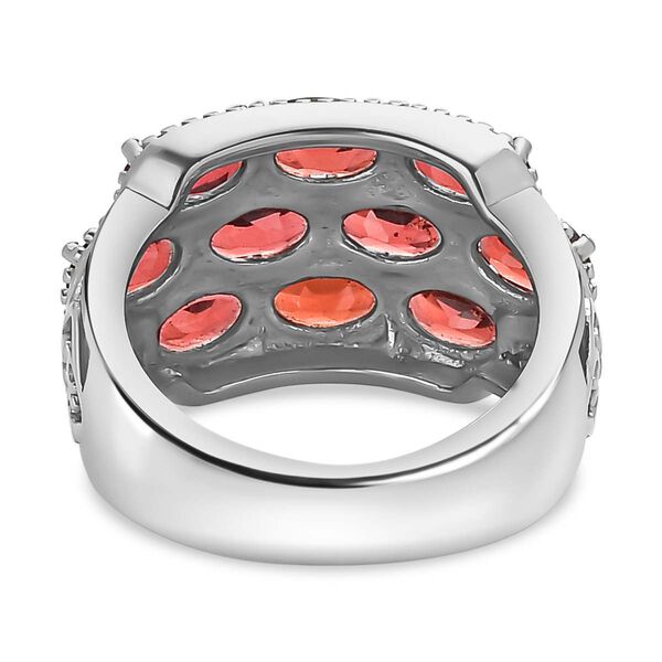 Roter Granat Ring 316L Edelstahl (Gr&ouml;&szlig;e 17.00) ca. 5.68 ct image number 6