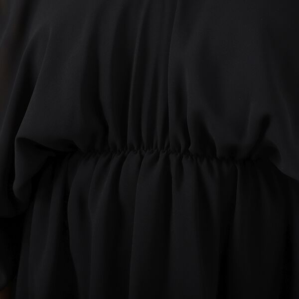 V-Ausschnitt Chiffon Top, Schwarz image number 4