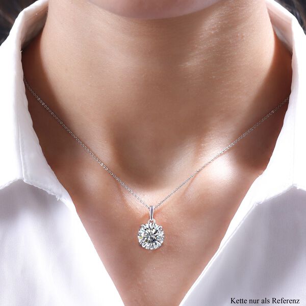 Weißer Kristall-Anhänger, 925 Silber image number 2