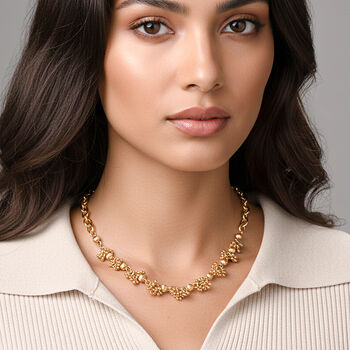 Gelb Halskette ca. 52 cm + 5 cm Extender, ca. 38,50g