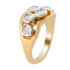 Polki Diamant Ring 925 Silber vergoldet  ca. 0,50 ct image number 3