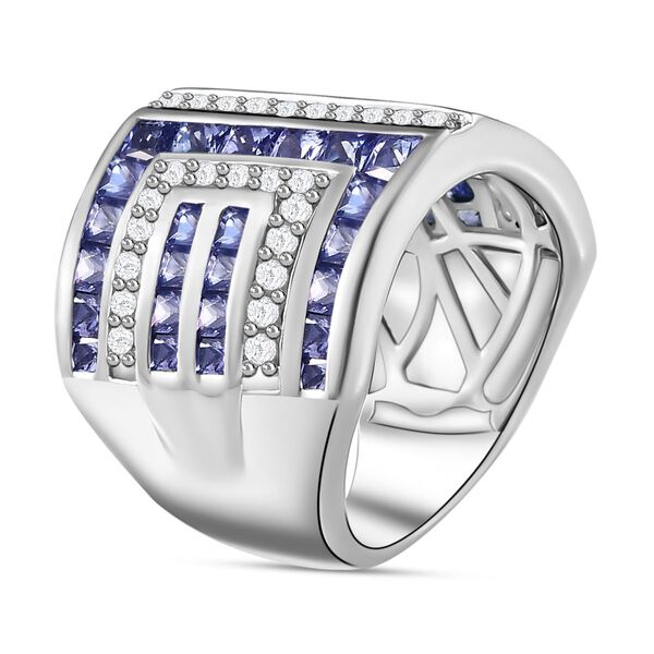 AA Tansanit und Zirkon Ring - 3,99 ct. image number 5