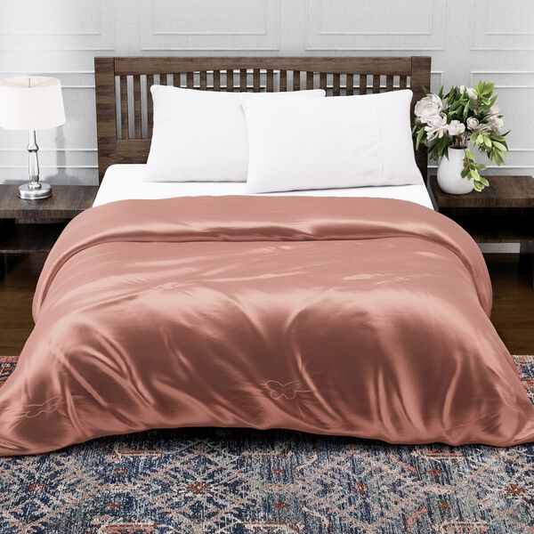 Serenity Night: Premium-Kollektion Herbst-Winter-Steppdecke aus 100 % Bambus mit hochwertiger Kunstdaunenfüllung – 135 x 200 cm, Puderrosa image number 10