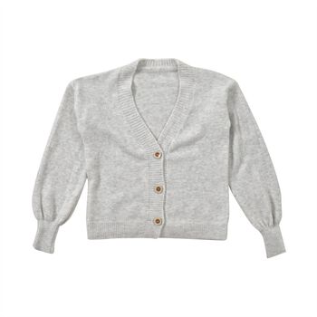 LA MAREY - Strickjacke mit Kn&ouml;pfen, hellgrau