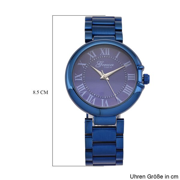 GENOA - Automatik-Armbanduhr mit Dandong-Uhrwerk, Edelstahl, IP-Blauplattierung, 36 mm image number 8