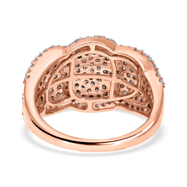 Nat&uuml;rlicher Champagner und wei&szlig;er Diamant-Ring - 1 ct. image number 5