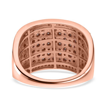 Nat&uuml;rlicher Champagner und wei&szlig;er Diamant-Ring - 1 ct.