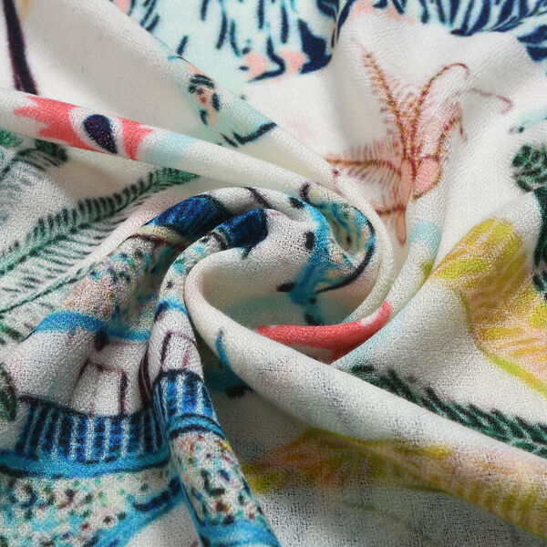 LA MAREY Schal aus 100% Kaschmirwolle, 70x195 cm, Cremefarben image number 5